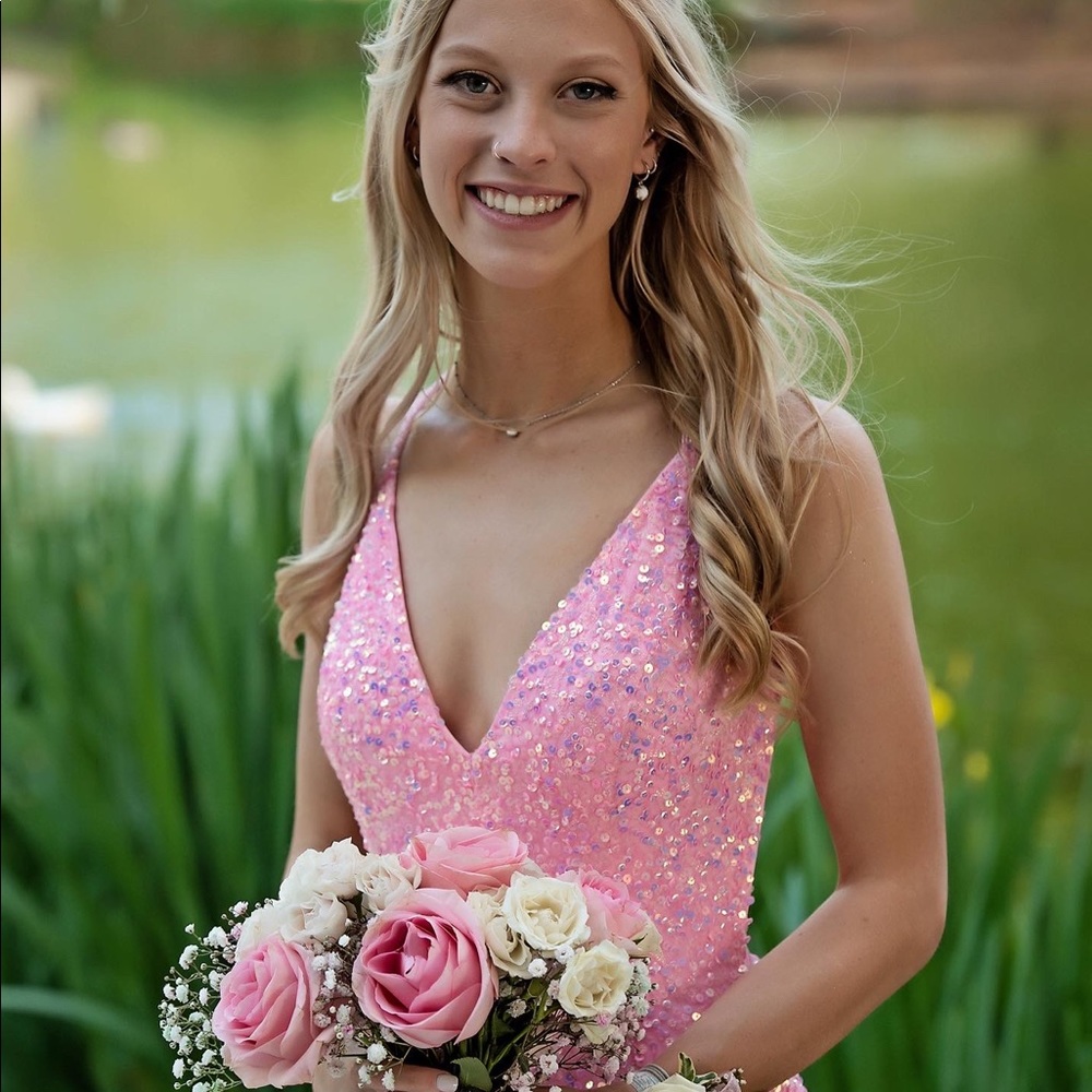 pink primavera 00 prom dress - Picture 4 of 5